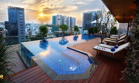 City view, Pool view, Swimming pool, Sunset