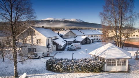 Property building, Facade/entrance, Winter, Mountain view