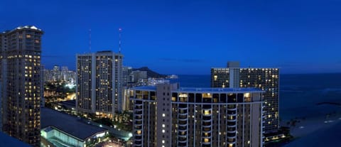 Night, City view, Sea view