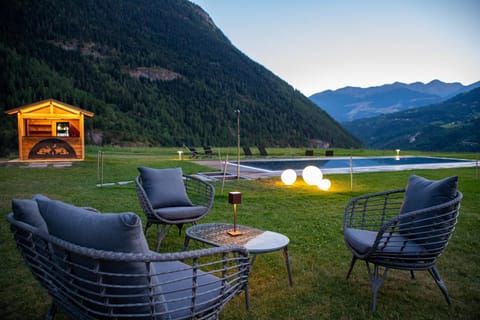 Natural landscape, Mountain view, Swimming pool