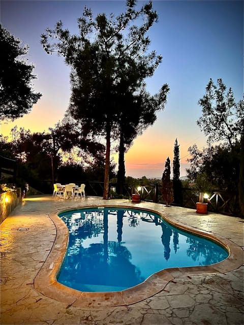 Natural landscape, Pool view, Swimming pool, Sunrise, Sunset