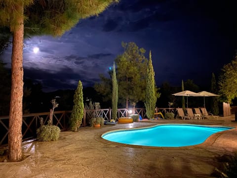 Night, Natural landscape, Pool view, Swimming pool