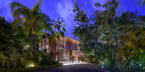 Property building, Night, Garden, Garden view