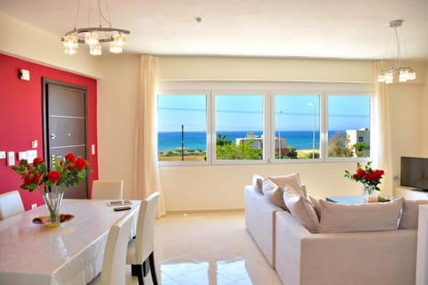 Living room, Seating area, Beach, Sea view