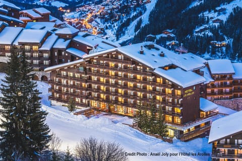 Bird's eye view, Winter, Skiing, Mountain view, Family