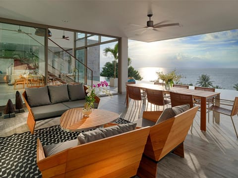 Living room, Seating area, Dining area, Sea view