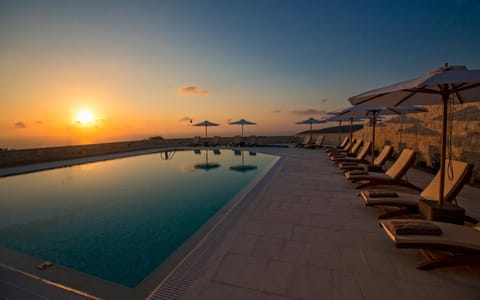 Swimming pool, Sunset