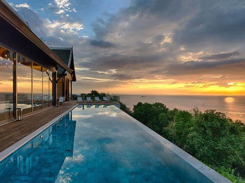 Property building, View (from property/room), Swimming pool, Sunset