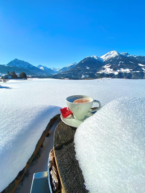 Winter, Garden, On site, Mountain view