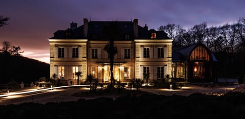 Property building, Night, Garden, Garden view