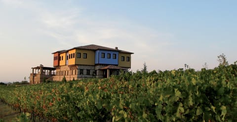 Facade/entrance, Spring, Natural landscape, On site, Garden view, Sunset