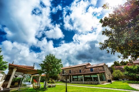 Property building, Garden, Garden view, Sunset