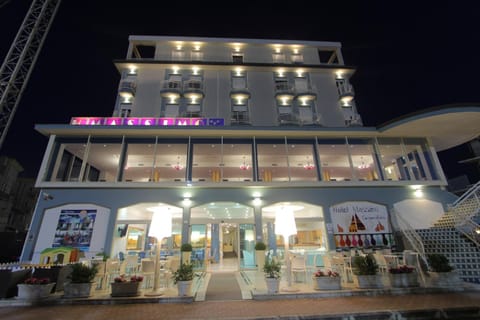 Property building, Facade/entrance, Night, Balcony/Terrace