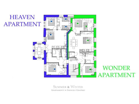 Family Luxury Wonder Heaven Apartment, 50m to M Cassino, first with 3 badrooms&studio, second with 2 badrooms&studio, parking w cenie Condominio in Sopot