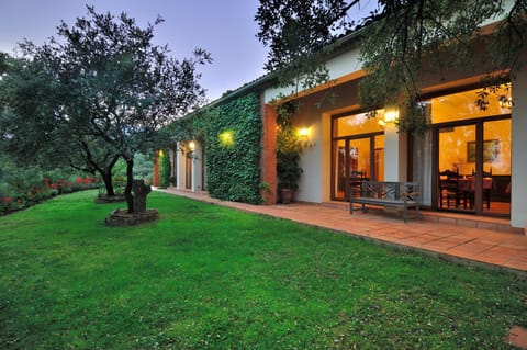 Property building, Garden, Sunset