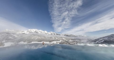 Day, Winter, Mountain view, Swimming pool