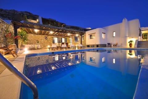 Facade/entrance, Night, Pool view