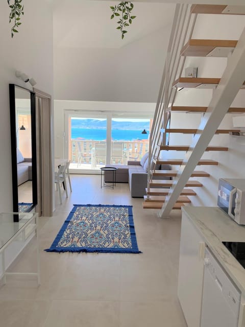 Living room, Seating area, Sea view