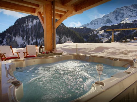 Day, Natural landscape, Winter, Hot Tub, Mountain view