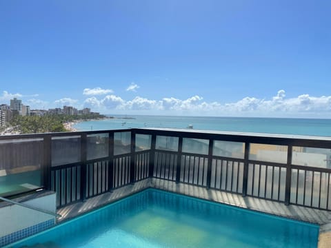 Day, View (from property/room), Balcony/Terrace, Pool view, Sea view, Swimming pool