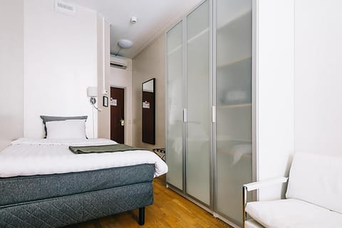 Bed, wardrobe, air conditioner