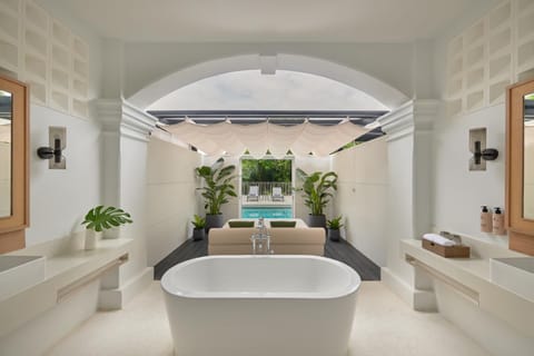 Bathroom, Pool view