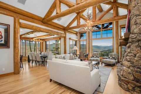 Property building, View (from property/room), Living room, Mountain view