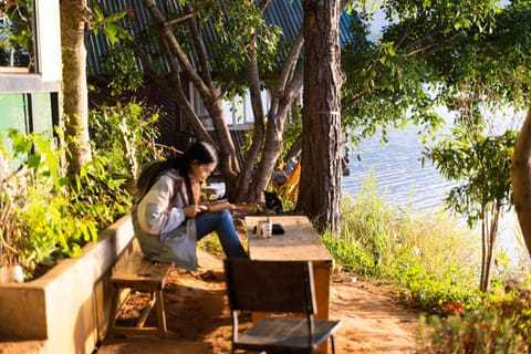 People, Natural landscape, Garden, Lake view