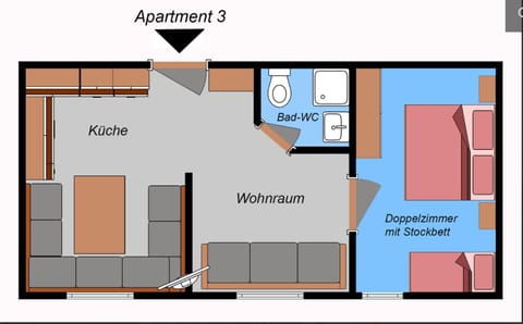 Shower, Kitchen or kitchenette, Living room, Floor plan, Bedroom, soundproof, stove, towels, towels, kitchen