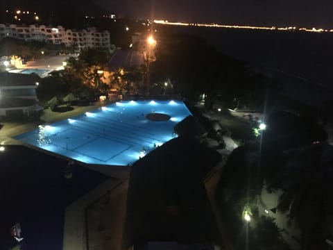 Night, Balcony/Terrace, Pool view