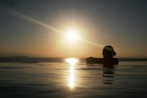 Swimming pool, Sunset