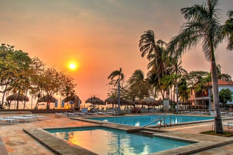 Swimming pool, Sunset