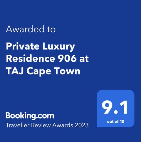 Private Luxury Residence 906 at TAJ Cape Town Condo in Cape Town