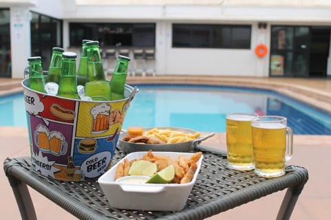 Food and drinks, Food, Pool view, Swimming pool, Drinks, sunbed