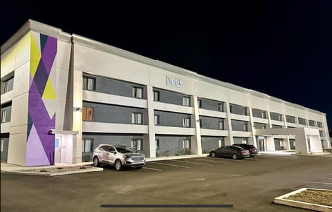 Property building, Night, Parking