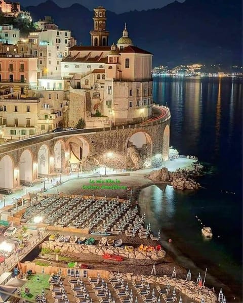 Nearby landmark, Night, City view, Sea view