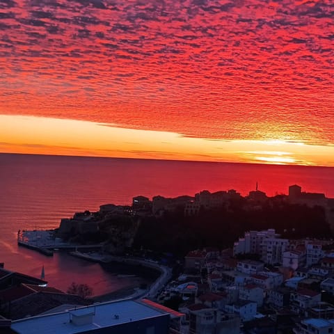 Natural landscape, City view, Sea view, Sunset