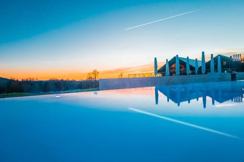 Swimming pool, Sunset