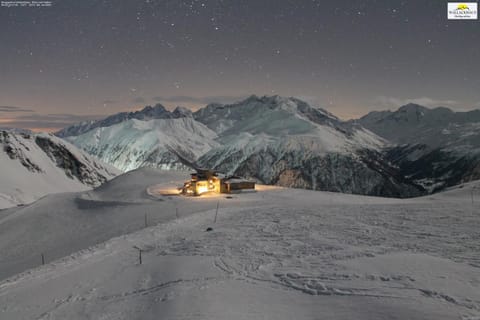 Night, Natural landscape, Bird's eye view, Winter