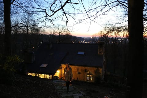 Property building, Neighbourhood, Natural landscape, Sunset