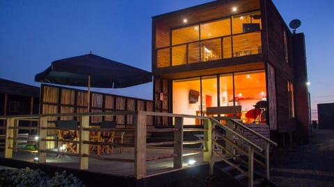 Property building, Patio, Night, View (from property/room), Balcony/Terrace