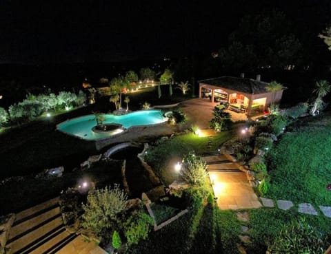 Night, Pool view, Swimming pool