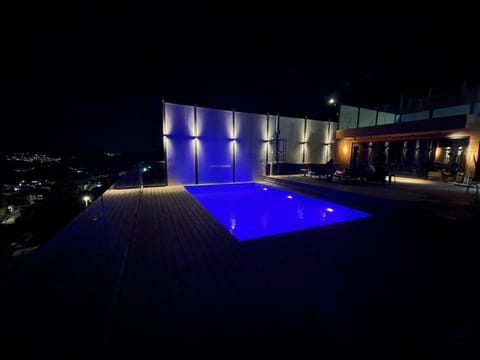 Night, Pool view, Swimming pool, Inner courtyard view