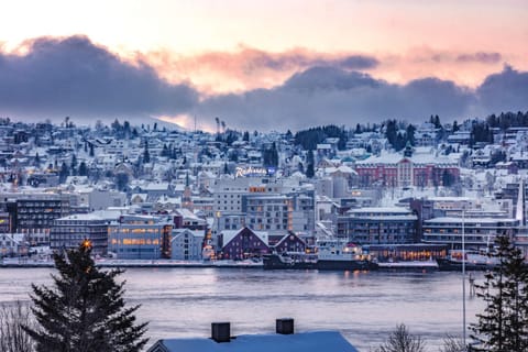 Winter, City view, Seasons