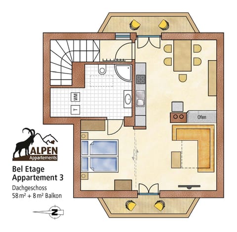 Photo of the whole room, Floor plan