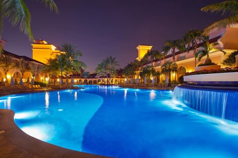 Night, Pool view, Swimming pool