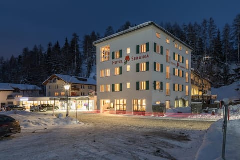 Property building, Night, Neighbourhood, Winter, Street view