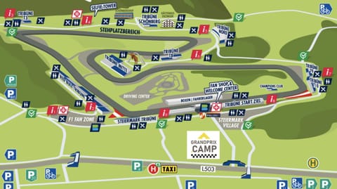 GrandPrixCamp, closest to the Red Bull Ring, up to 4 guests in a tent Tienda de lujo in Spielberg