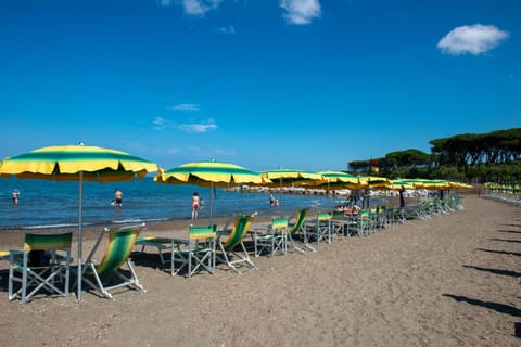 Beach, Sea view, sunbed