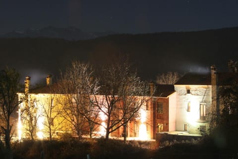 Property building, Night, Natural landscape, Mountain view